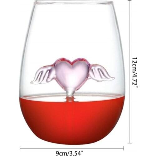 Heart Love Shaped Glass Mug Couple Cups Glass Mug Resistant Tea Beer Mug Milk Lemon Juice Cup Drinkware