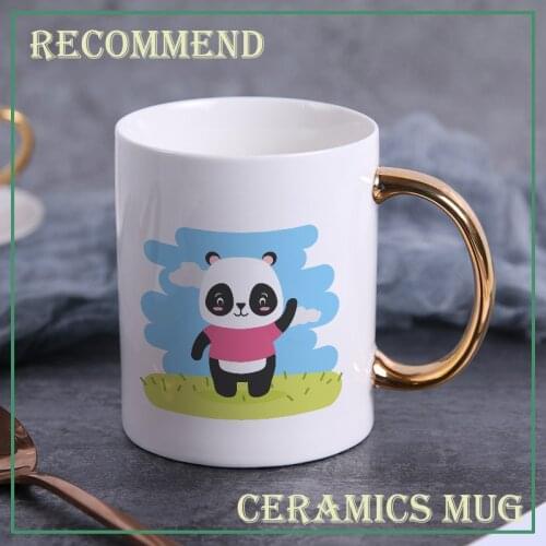 Happy Panda ceramic coffee mug,teacup Office Coffee mugs Milk Cup Ceramic Cup Drinkware gift 400ml KTDW-023