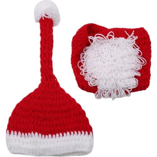 Cap Christmas Baby Clothing Set Hat Christmas Baby Crochet Hats Knitting Hat Suit Children Newborn Baby Photography Props Baby