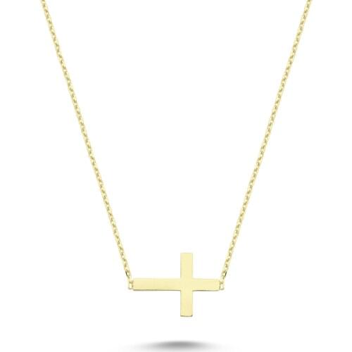 14k (585) Gold Cross Necklace, Pendant
