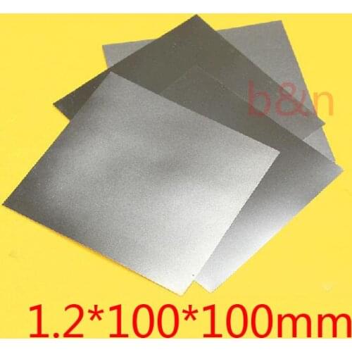 1.2mm*100*100 1.2mm thickness titanium Ti plate dynamic sheet TA2 GR2 ti-alloy plate pure tisheets Ti chip board panel