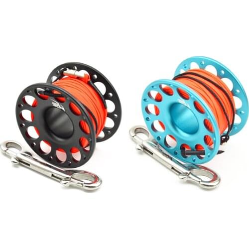 15m 30m Scuba Diving Spool Finger Reel for Underwater Fishing Cave Dive