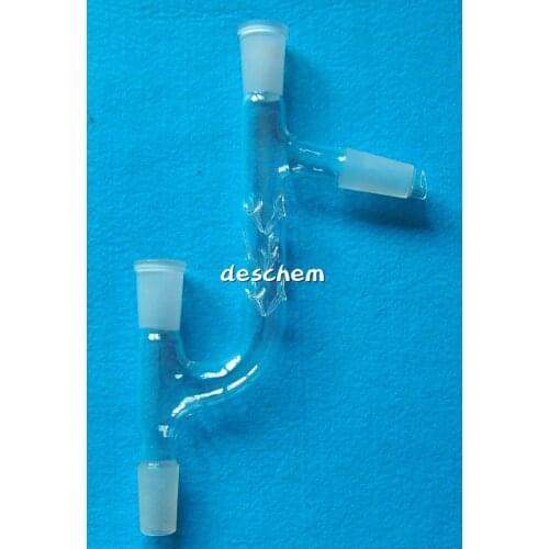 24/40,60mm,Four Way Glass Vigreux Distillation Head,Lab Chemistry Glassware
