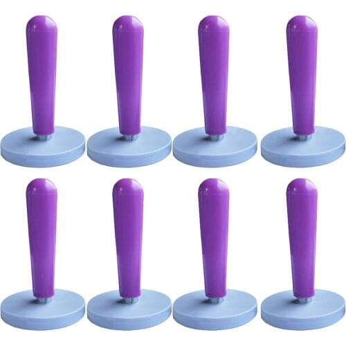 8PCS Plastic Purple Handle Vinyl Wrapping Tool Gray Wrap Magnets Holder Vinyl Holder For Car Wrapping Sign Craft Making A12P