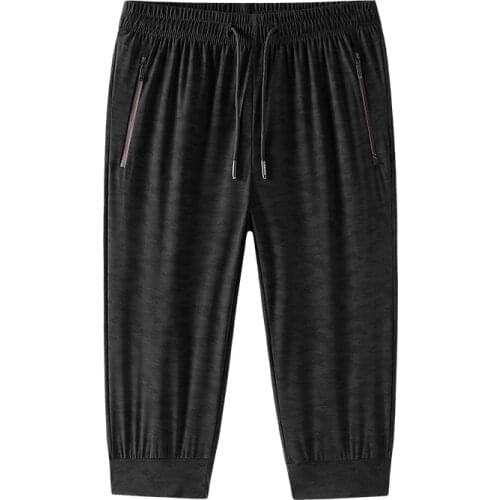 9XL Summer Sweatpants Loose Quickly Dry Men Sport Pant Zipper Pocket Plus Size Running Jogger Fitness Gym Workout Casual Trouser