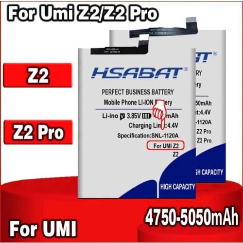 HSABAT 4750mAh-4900mAh Battery for UMI Z2 for UMI UMIDIGI Z2 Z2 Pro Batteries