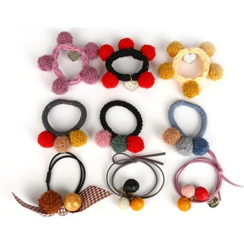 Hair Accessories Girls Headband Bow Flower Rabbit Girl Elastic Hair Band Ponytail Holder Scrunchy Rope Hair Jewelry