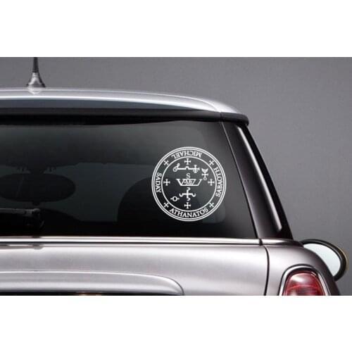 Black/Sliver Archangel Michael Sigil Vinyl Car Body Decal Window Door Decal Top Quality Waterproof S893