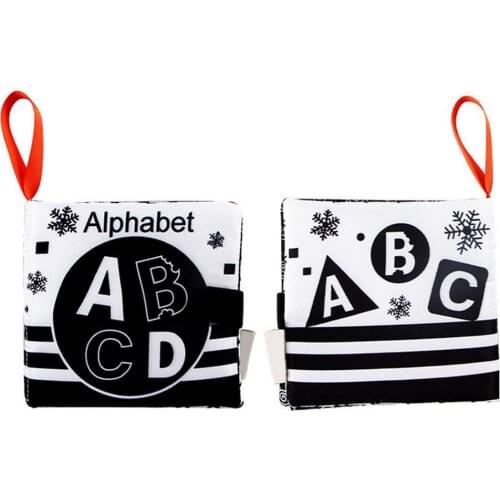 Baby Activity Montessori Book Soft Black And White Educational Nontoxic Fabric Learning Books Toys For Infants MyFirst Book