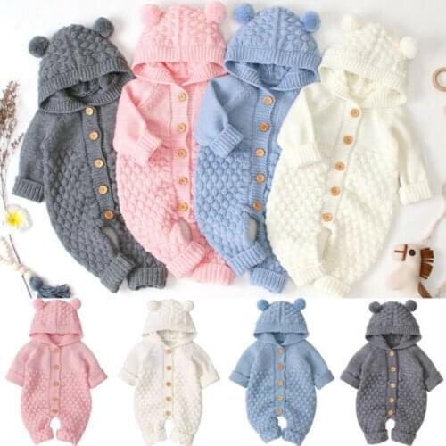 Emotion Moms Winter Baby Rompers Baby Clothes Thermal Newborn Baby Sweater Romper Long Sleeve Infant Jumpsuit