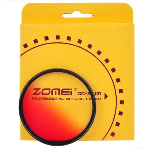 ZOMEI 40.5/49/52/55/58/62/67/72/77/82mm Slim Graduated filter nd Camera Filtro Gradual Blue Orange Red Grey for Sony Canon Nikon