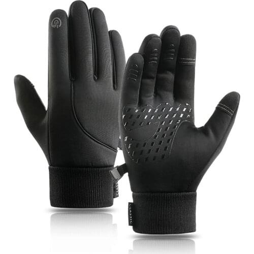 Fleece Cycling Gloves Waterproof Wear-resistant Touch Screen Men Women To Keep Warm Autumn Winter Driving Gloves