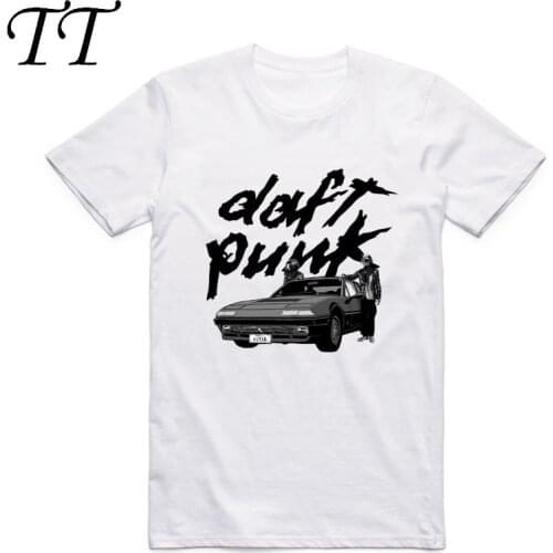 Asian Size Men Women Printing Duo DJ Techno Music Daft Punk T-shirt Summer Casual O-Neck Short Sleeves Polyester T-shirt HCP4087