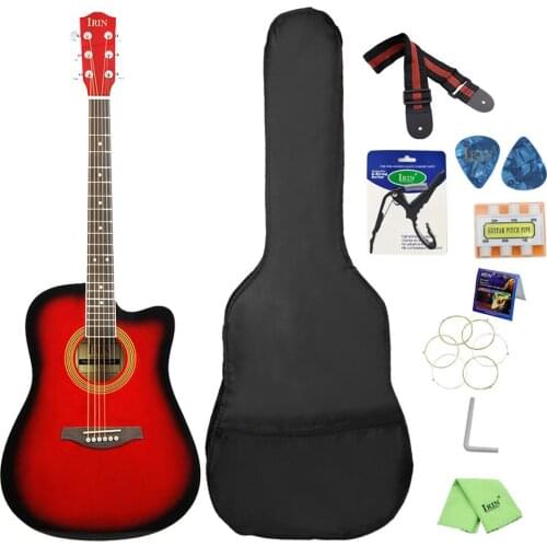 41Inches Bass Wood Acoustic Guitar Cutaway Fingerboard Guitar 6 String Ukulele Beginner Guitar Musical Instrument With DIY Kit