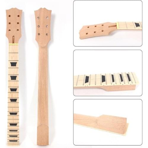 Mahogany made Electric Guitar Neck 22Fret 24.75inch Maple Fretboard Unfinished #L16