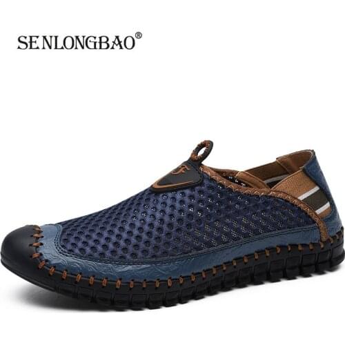 2020 New Summer Mesh Men Shoes Fashion Spring Outdoor Casual Shoes Breathable Light Driving Shoes Breathable Sneakers Size 38-48