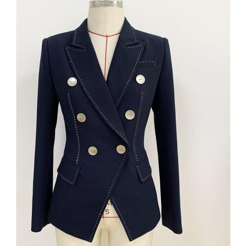 New 2020 Spring autumn OL elegant blazers jackets High quality Double-breasted Jackets coat B898