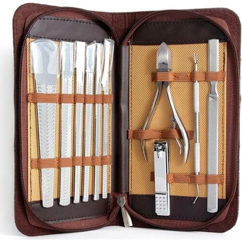 AMSIC Dead Skin Remover Pedicure Knife Hand Foot Care 10PCS/SET Professional Cutter Nail Foot Care Kit Accessories