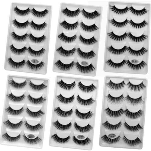 Wholesale Eyelasehes 50 pairs 3D Mink Hair False Eyelashes Natural/Thick Long Eye Lashes Wispy Makeup Beauty Extension Tools