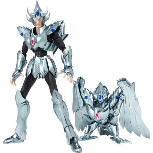 Original Bandai Tamashii Model Silver Saints Corvus Jamian Saint Seiya Cloth Myth Statue For Children Christmas Gifts