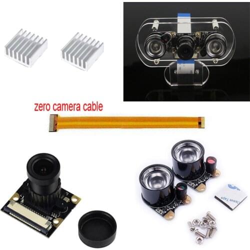 Raspberry Pi Camera F with Acrylic Bracket case with led board