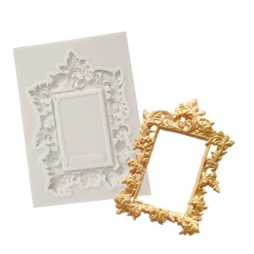 Embossed Frame Moulds Fondant Cakes Decorating Tools Silicone Molds Sugarcrafts Chocolate Baking Tools For Cakes Gumpaste Form