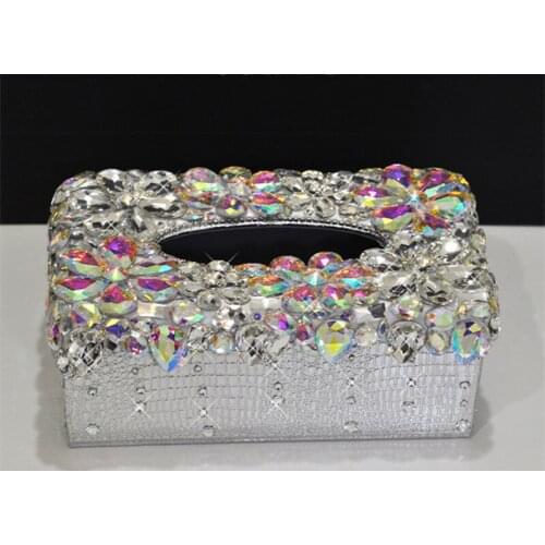 Luxury Europe Rectangle Home Tissue Box Napkin Dispenser Block Car Armrest Tissue Box Storage Case Toilet Paper Container