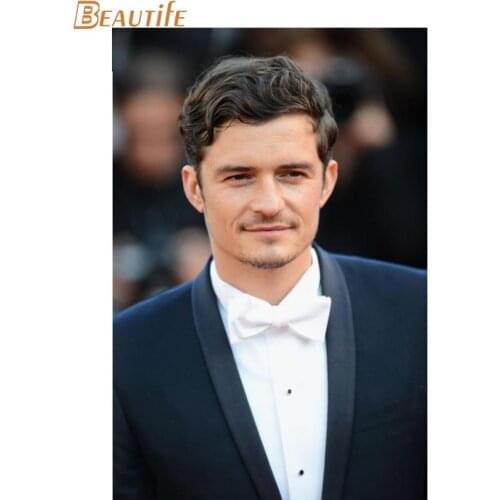 Orlando Bloom Poster Cloth Silk Poster Home Decoration Wall Art Fabric Poster Print 30X45cm,40X60cm.50X75cm,60X90cm
