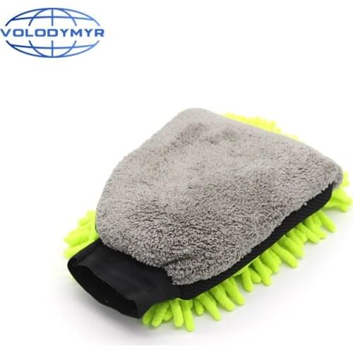 Chenille Wash Mitt High Quality Double Sides Microfiber Glove Car Sponge for Auto Cleaning Motorcycle Wash Carclean