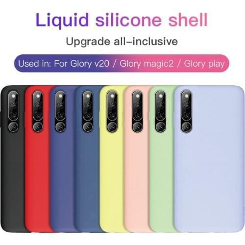 Ultra-thin Liquid Silicone Phone Case For Huawei Honor 8s 8x 9 10 i Lite V 10 20 Candy Color Original Silky Soft Cover Funda