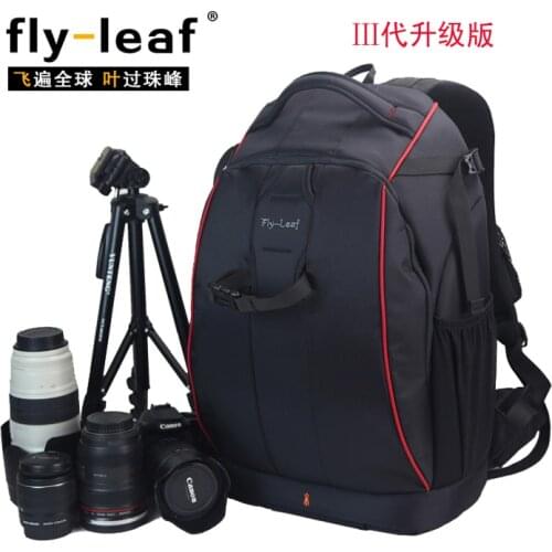 Hot sale FlyLeaf FL-326 anti-theft slr professional double-shoulder camera bag FL326 camera backpack big bag