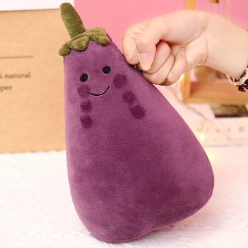 1 PC Hot Sale Different Facial Expressions Eggplant Plush Toy Stuffed Doll Filled Simulation Vegetable Fun Decor Plush Pillow