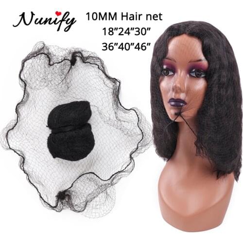 100Pcs Hair Bun Cover Net 7Mm Holes High Quality Invisible Hairnet For Wigs Frontal Closure Cover Hair Extension Weaving Cap