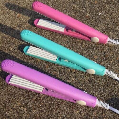 2021 New Mini Electronic Corrugation Rectifier Ceramic Hair Straightener Chapinha Straightening Corrugated Irons Hair Crimper