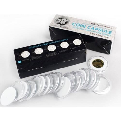 50Set Coin capsule adjustable inner pad coin capsule box 20PCS/Set SN3132