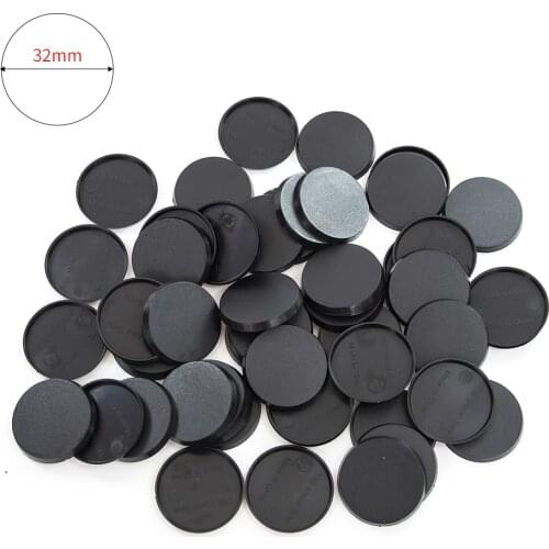 ABS Round Plastic Model Bases 32mm for Wargames Table Games