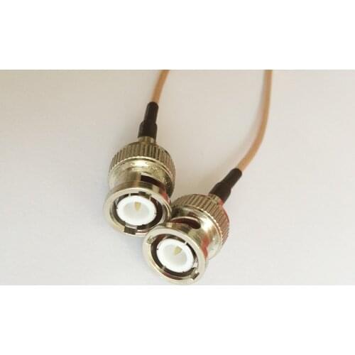 ALLISHOP BNC Male Plug To BNC Male Cable 1M 3.3ft Coaxial BNC Cable for CCTV Camera RG316D Double Shield Silver
