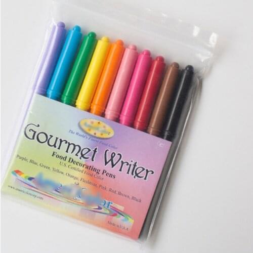 American Americolor AC Food Coloring Pen Color 10pcs/Sets Fondant Dry Pez Cake Biscuits Baking Decoration