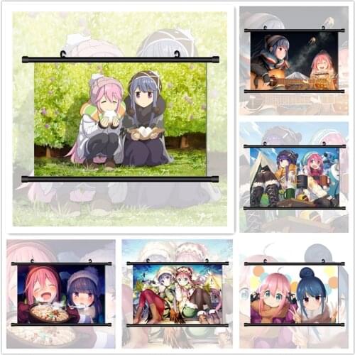 Laid-Back Yuru Camp Nadeshiko Kagamihara Rin Shima Anime Manga HD Print Wall Poster Scroll