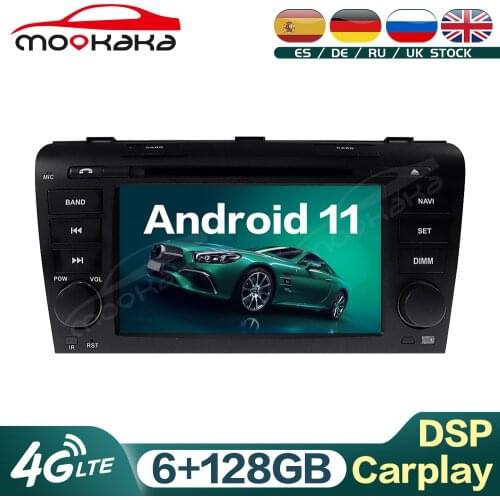 Android 11 6G+128GB Car Multimedia Player For Mazda 3 2003-2009 Auto Radio DVD GPS Navigation Audio Stereo Head Unit Carplay DSP