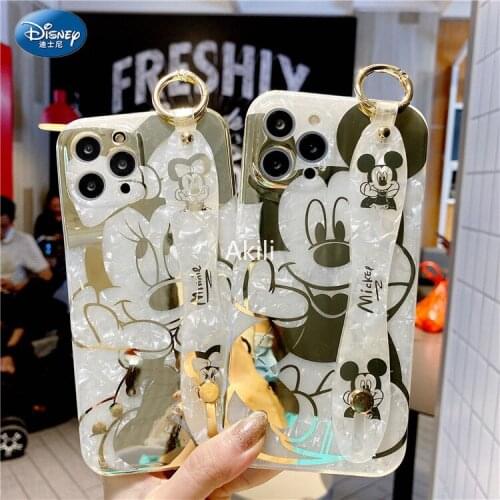 DISNEY 2021 Minnie Silicone Case for IPhone 11 Pro Xs Max iPhone 7 8 Plus 12 Official Liquid Silicon 360 Full Cover zz0603