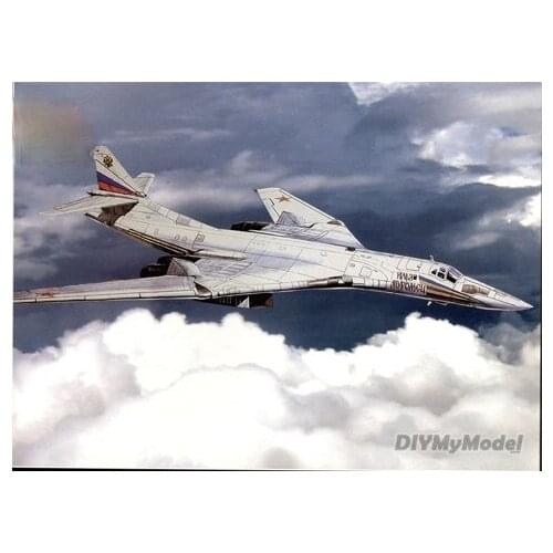 DIYMyModeI Tu-160 Blackjack supersonic swept wing bomber DIY Handcraft Paper Model KIT Handmade Toy Puzzles Gift Movie prop