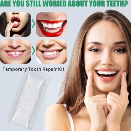 Temporary Tooth Repair Kit Thermal Molding Repair Fitting Bead Denture Repair Fake Teeth Veneer For Filling Missing Broken Teeth