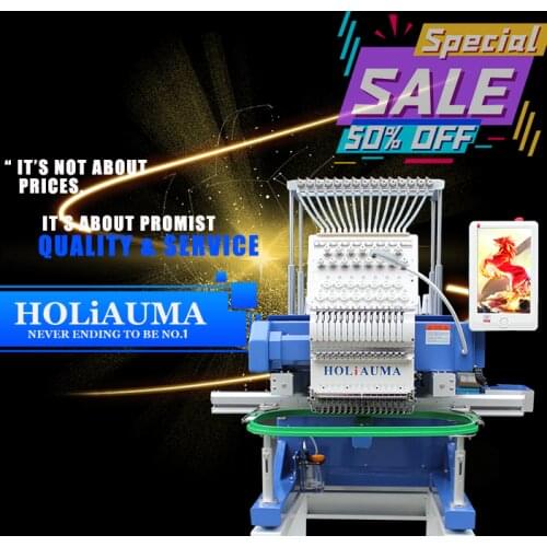 2019 HOLiAUMA popular one head embroidery machine for home /industry /commerce high speed embroidery machine in big sale