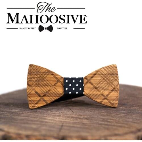 Mahoosive Wood Bow Ties For Groom Men Women Butterfly Solid Bowtie Classic Gravata Cravat Free shipping