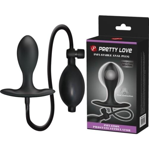 PRETTY LOVE Inflatable Silicone Butt Plug With Steel Ball Sex Toys Anal Anus Expander WomenVagina Dildo Men Prostate Massager