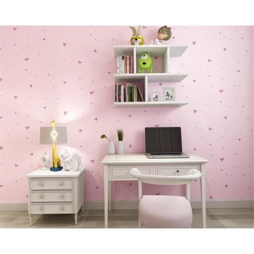 Beibehang wall papers home decor Cute Stars Stripes Girls Bedroom Wallpaper Kids Shops Baby Room 3d Wallpaper papel de parede