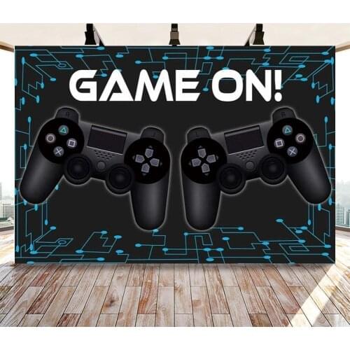 Nitree Vinyl Background Photography Playing Game Black White TV Gamepad Child Customized Poster Party Photo Backdrop Photocall
