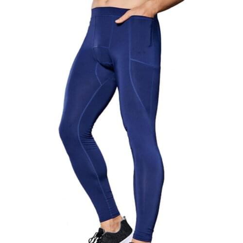 Solid Color High Elastic Compression Pants Bottoms Skinny Quick Drying Training Trousers Male Clothing