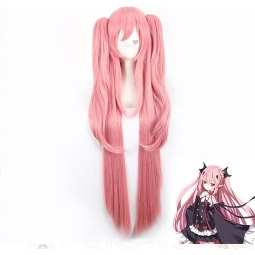 Seraph Of The End Cosplay Wig Krul Tepes Long Straight Wig Owari no Synthetic Hair Anime Ponytail Wigs Halloween Cos 100cm